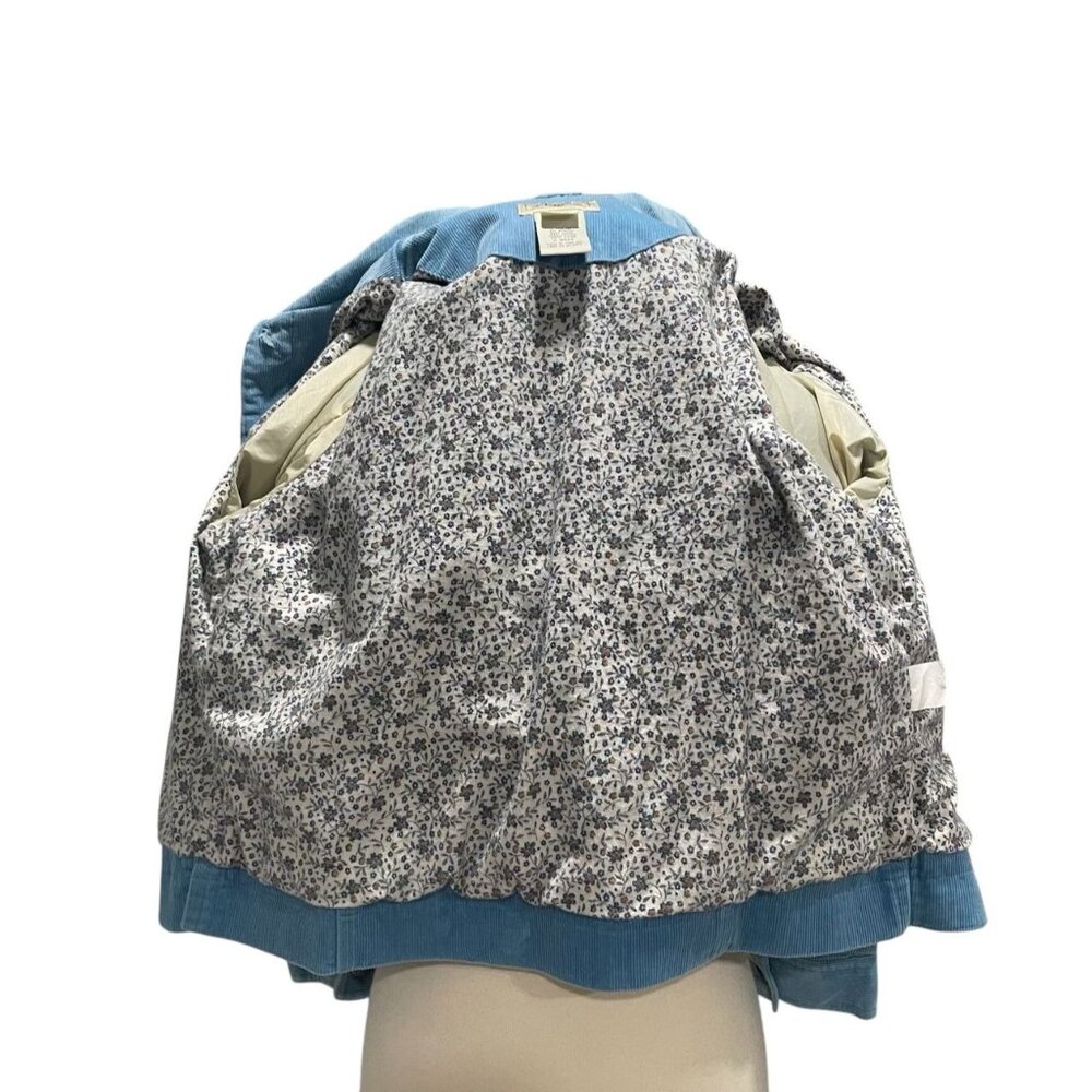 LL Bean Petite Blue Corduroy Jacket Classic Casual Lightweight Layering Preppy - Picture 6 of 12